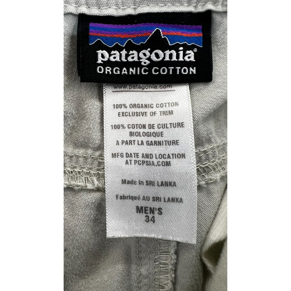 Patagonia Pants Mens Size 34 (Fit 34x30) Beige Off White Straight Leg Flat Front - Picture 10 of 13